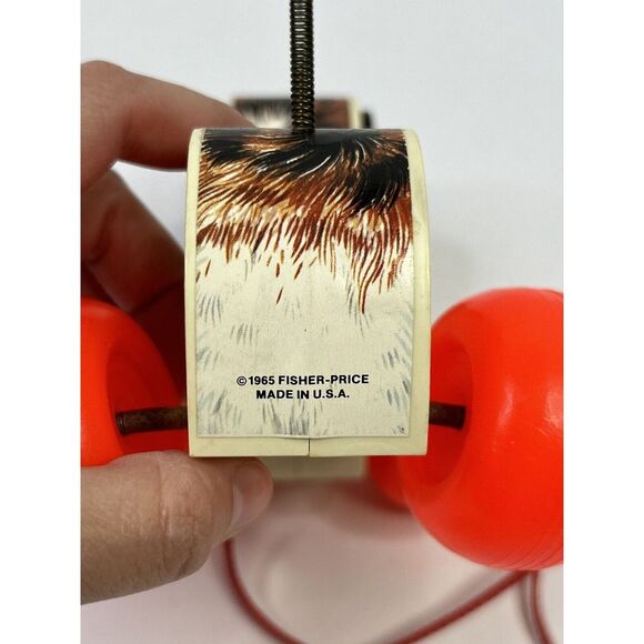 Fisher Price 1965 Little Snoopy Plastic Pull Along Toy Dog VINTAGE - Picture 10 of 13